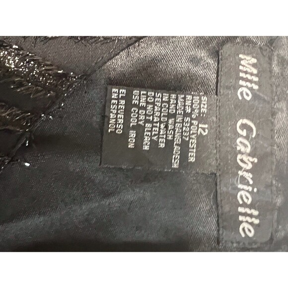 Mlle Gabrielle Dress 12 Black Sequins Sleeveless Cruise Party Flapper Vibes - Picture 10 of 16